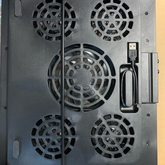 Kootek Laptop Cooling Pad 12"-17" Cooler Pad Chill Mat 5 Quiet Fans LED Lights - Picture 4 of 9